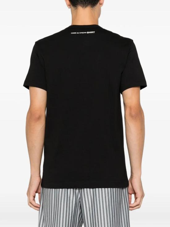 26FW 꼼데가르송 반팔 티셔츠 FR T007 W26 3 BLACK WHITE - COMME DES GARCONS