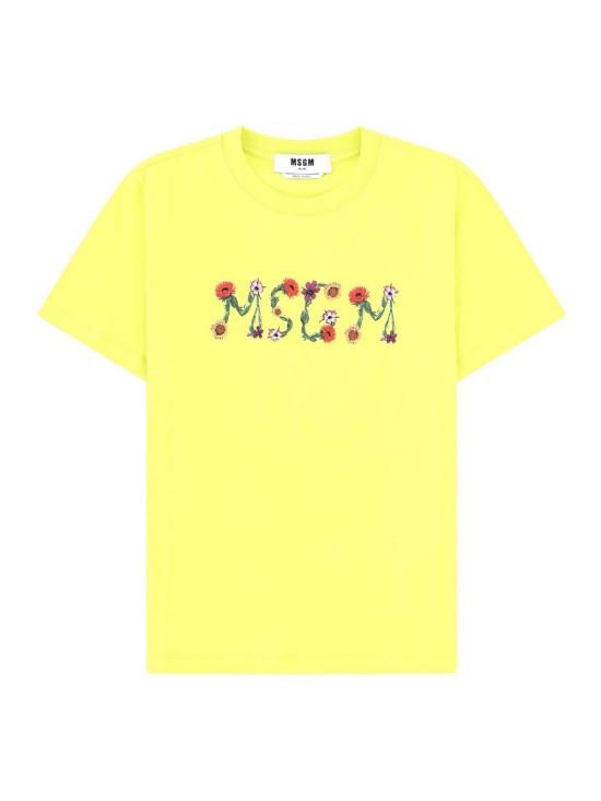 26SS 엠에스지엠 반팔 티셔츠 4041MDM124N26700232 YELLOW