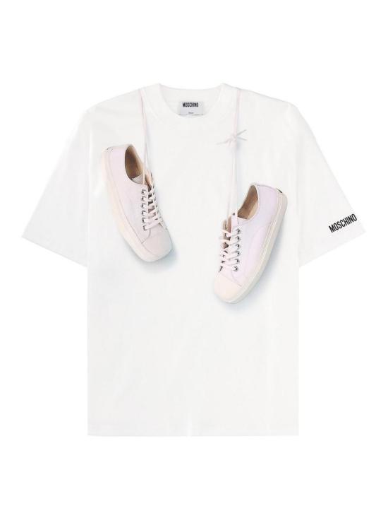 26SS 모스키노 반팔 티셔츠 72505411001 WHITE