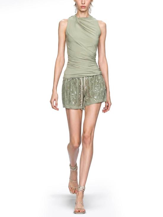 26SS 릭 오웬스 숏팬츠 LI01F7333TUSM214501 Green - RICK OWENS