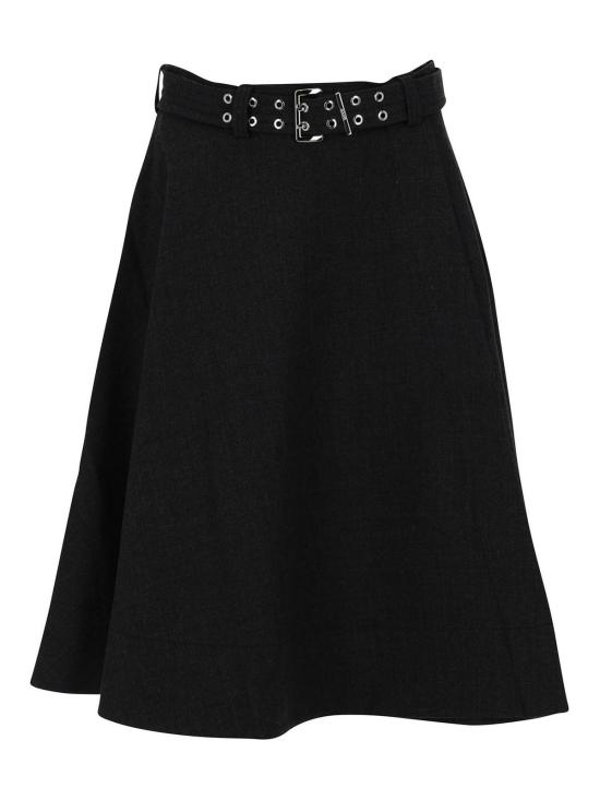 26SS 가니 미디 스커트 A1090068252 BLACK