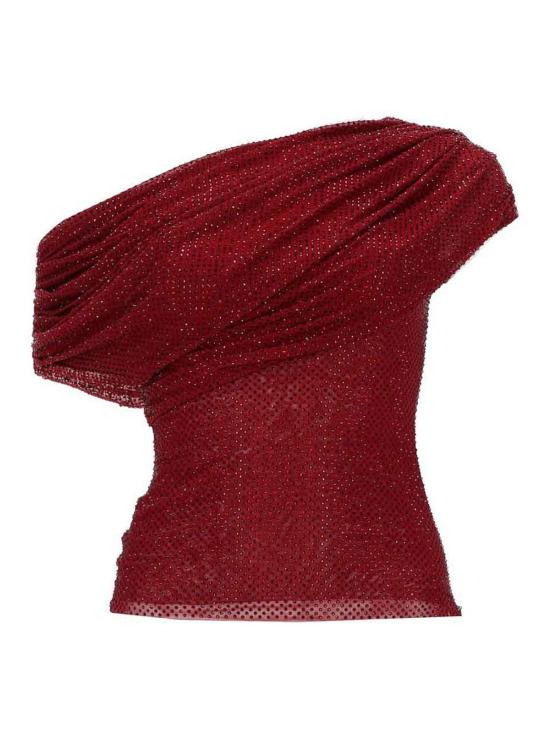 26SS 셀프 포트레이트 민소매 티셔츠 RS26002TABUBURGUNDY DARK RED