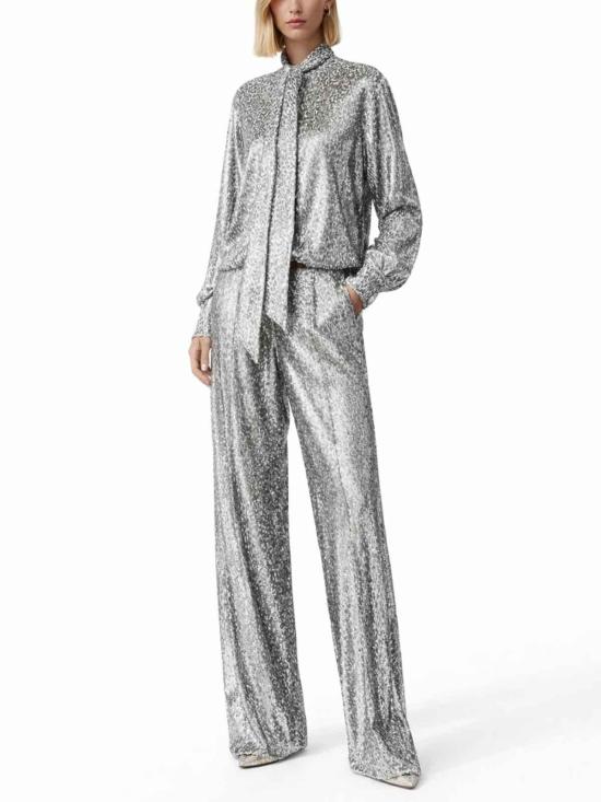 26SS 스텔라 맥카트니 스트레이트 팬츠 6440113HJ3038000 Silver - STELLA MCCARTNEY