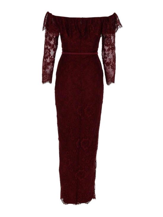 26SS 셀프 포트레이트 롱 원피스 RS26188XBUBURGUNDY Dark Red - SELF PORTRAIT