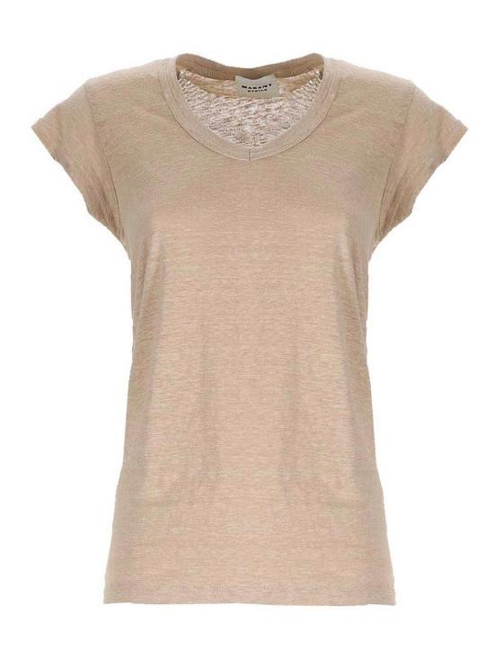 26SS 이자벨마랑에뚜왈 반팔 티셔츠 TS0014FBB1N17E90BE BEIGE