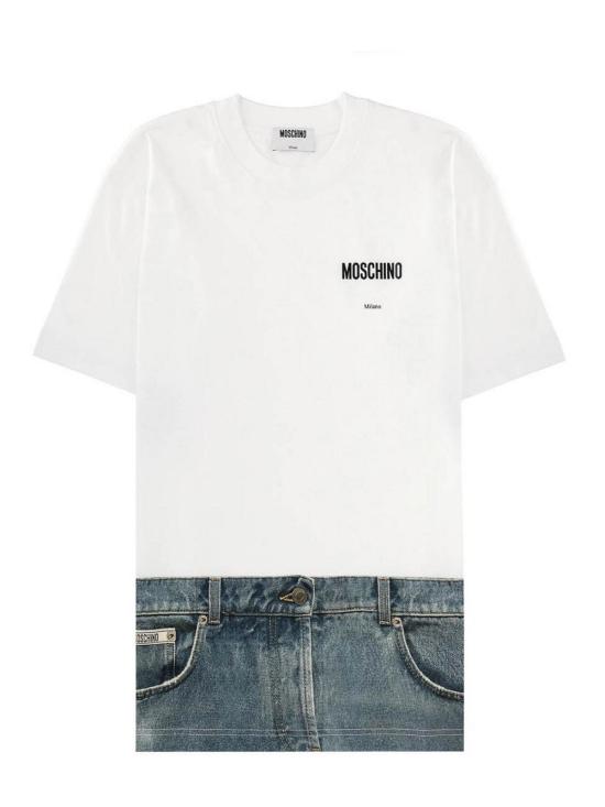 26SS 모스키노 반팔 티셔츠 72305411001 WHITE