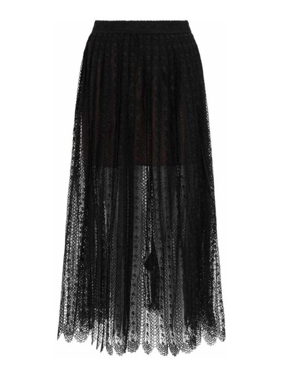 26SS 셀프 포트레이트 롱 스커트 RS26172MSKBBLACK