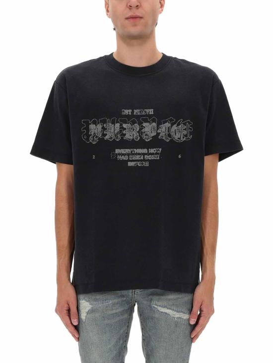 26SS 퍼플 브랜드 반팔 티셔츠 P104TBSO126BLACK - PURPLE BRAND