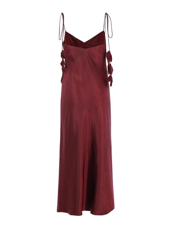 26SS 셀프 포트레이트 롱 원피스 RS26218MBUBURGUNDY Dark Red - SELF PORTRAIT