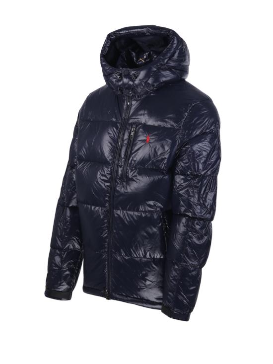 26FW 랄프 로렌 포니 로고 후디드 패딩 710968281002 COLLECTION NAVY GLOSSY - RALPH LAUREN