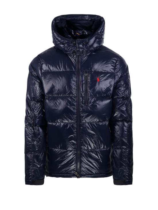 26FW 랄프 로렌 포니 로고 후디드 패딩 710968281002 COLLECTION NAVY GLOSSY