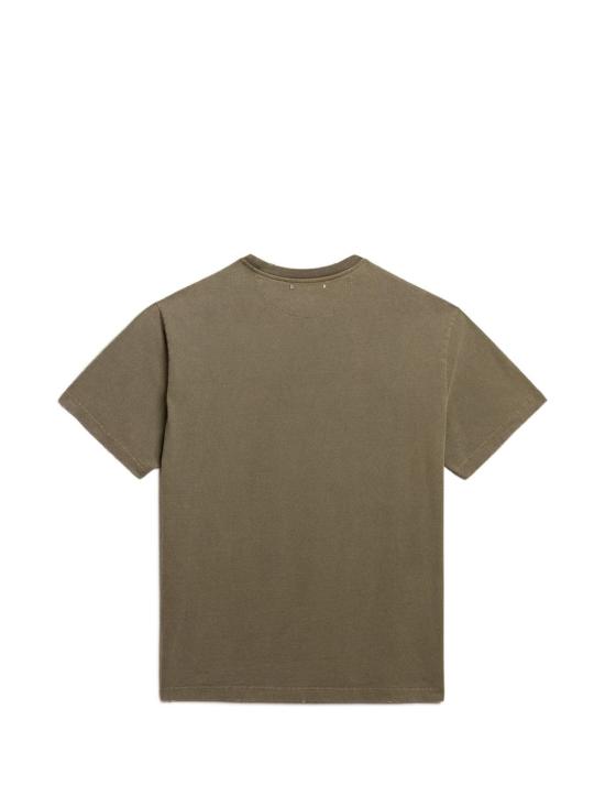 26FW 골든구스 퍼포레이티드 하트 앤트러사이트 코튼 저지 티셔츠 GMP01220 P00067135479 VERDE - GOLDEN GOOSE