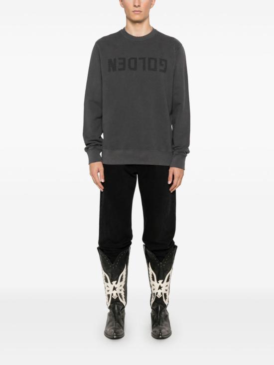 26FW 골든구스 골든 레터링 올리브 그린 스웨트셔츠 GMP01223 P00064260318 GRIGIO - GOLDEN GOOSE