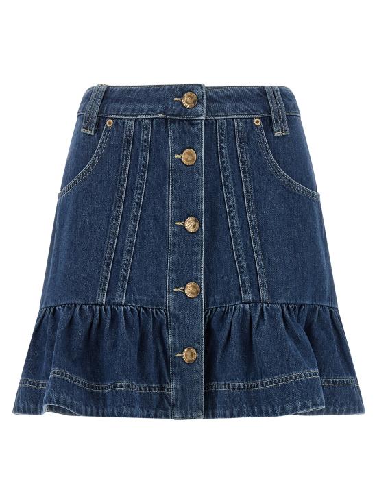 26FW 팜 리오 데님 스커트 374736L0034 Blue