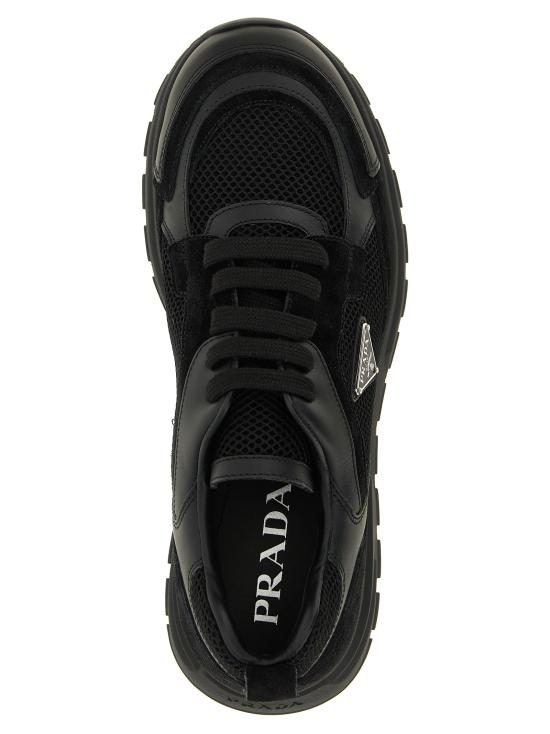 26FW 프라다 프랙스 레이스업 스니커즈 2EE489FG0003ZQDF0002 Black - PRADA