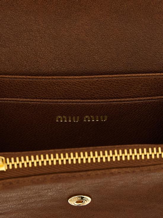 26FW 미우미우 명함지갑 5ML071AEFXF0316 Brown - MIU MIU
