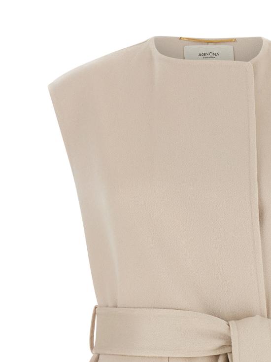 26FW 아뇨나 베스트 TV1201D7036N14 Beige - AGNONA