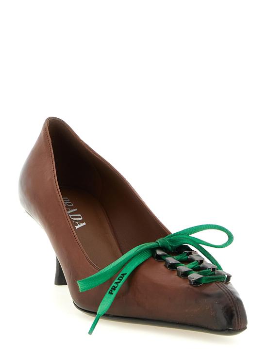 26FW 프라다 앤틱 레더 펌프스 1I612OFA055V69F0324 Brown - PRADA