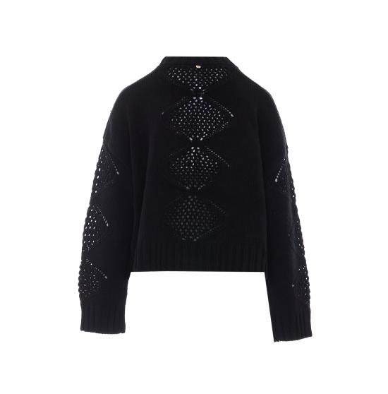 26FW 리우조 스웨터 WF6286MA37R 22222 BLACK - LIU JO
