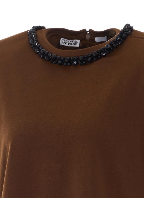 26FW 에센셜앤트워프 반팔 티셔츠 KARDINAL BA08 BROWN - ESSENTIEL ANTWERP