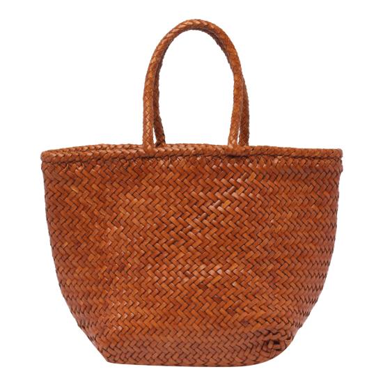 26FW 드래곤디퓨전 그레이스 바스켓 스몰 백 8813 TAN BLACK EDGE BROWN