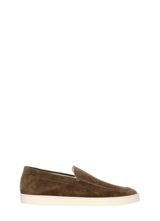 26SS 브루넬로 쿠치넬리 로퍼 스타일 셰브런 패턴 스웨이드 스니커즈 MZUHVSP335C7959 Brown