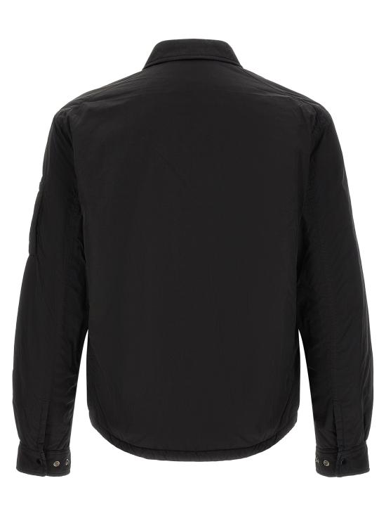 26FW 씨피 컴퍼니 봄버 자켓 크롬-R  버튼 푸퍼 재킷 블랙 - C.P. COMPANY
