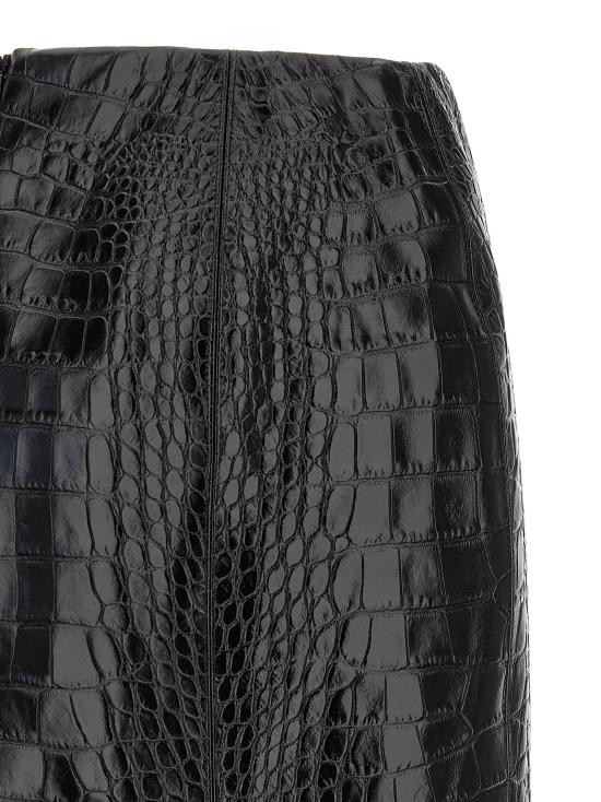 26FW 에르마노 설비노 미디 스커트 D492O766APKIJ95708 Black - ERMANNO SCERVINO