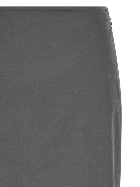 26FW 미우미우 스트레치 포플린 스커트 스트레치 포플린 스커트 MG2776SOOO6472F0D65 Gray - MIU MIU