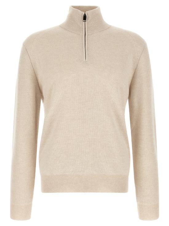 26FW 브리오니 긴팔 티셔츠 UMS70LOCK129790 Beige