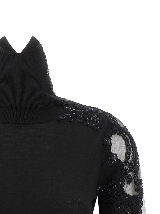 26FW 에르마노 설비노 가디건 D495M310APCTATL95708 Black - ERMANNO SCERVINO