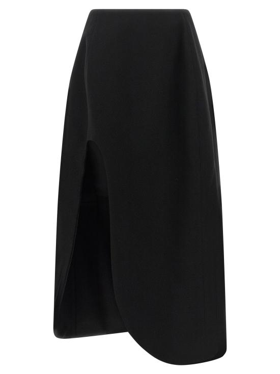 26FW 질샌더 미디 스커트 J03MA0316J40408001 Black