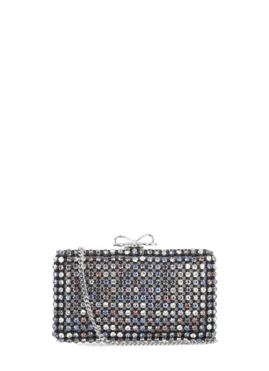 26SS 셀프 포트레이트 클러치/파우치 RS26305BMUCRYSTAL CHAINMAILMULTI COLOURE Black