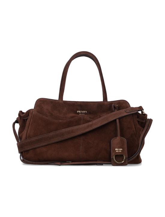 26FW 프라다 캐리 라지 스웨이드 백 1BG650VMOY2C4S F0003 MARRONE