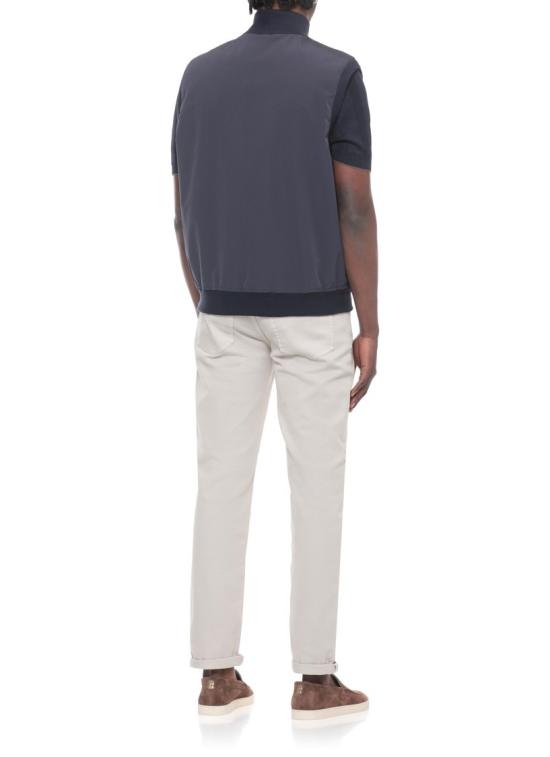 26SS 브루넬로 쿠치넬리 가공 나일론 웨이스트코트 MM4796584CIR70 Blue - BRUNELLO CUCINELLI