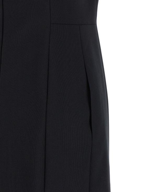 26FW 톰브라운 롱 원피스 인타르시아 및 RWB 디테일이 있는 폴로 드레스 (블루) - THOM BROWNE