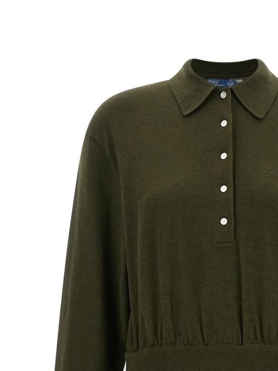 26FW 폴로 랄프로렌 롱 원피스 녹색 A라인 우븐 드레스 - POLO RALPH LAUREN