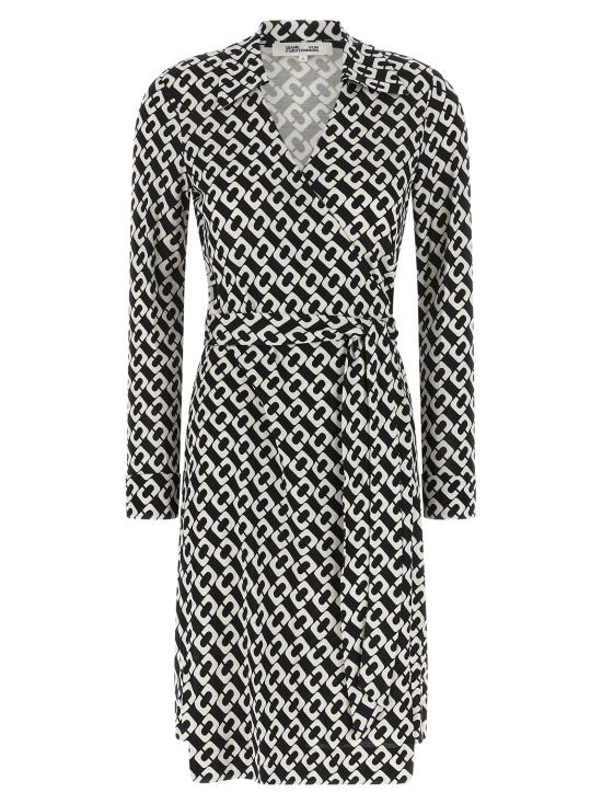 26FW 다이앤 본 퍼스텐버그 롱 원피스 D885BCLMEDSLJYCLMED White Black