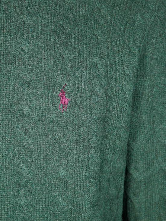 26FW 폴로 랄프로렌 케이블 니트 스웨터 710876762507 LODGEPOLEPINEHEATHER VERDE - POLO RALPH LAUREN