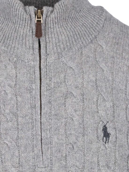 26FW 폴로 랄프로렌 포니 자수 케이블 니트 점퍼 710 876766 008 GREY - POLO RALPH LAUREN