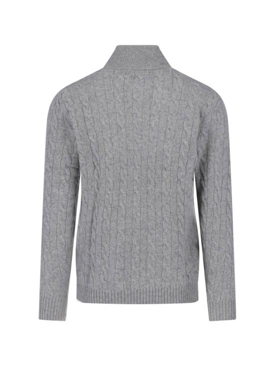 26FW 폴로 랄프로렌 포니 자수 케이블 니트 점퍼 710 876766 008 GREY - POLO RALPH LAUREN