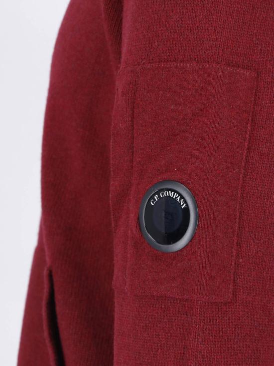 26FW 씨피 컴퍼니 가디건 21CMKN708A 110149A 592 ANDORRA RED DOM - C.P. COMPANY