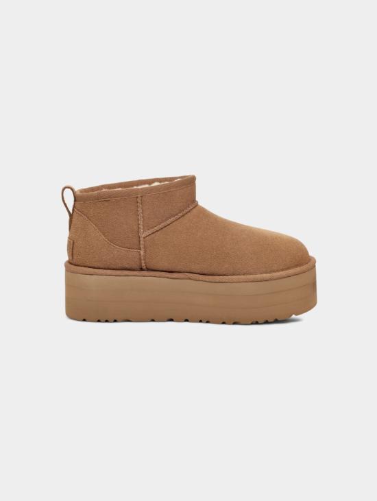 26FW 어그 부츠 Stivaletti con Plateau 울트라 미니 플랫폼 Castagna - UGG
