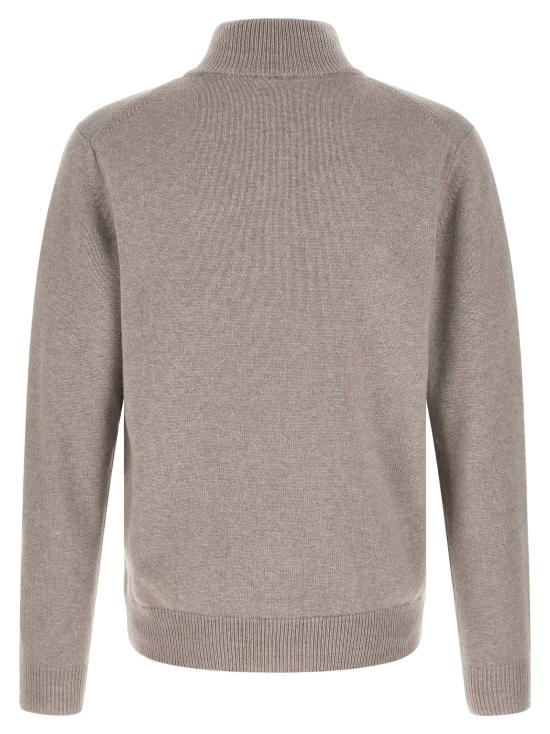 26FW 브리오니 니트웨어 가격표가 있는 칼라 스웨터 및 가디건 베이지색 - BRIONI