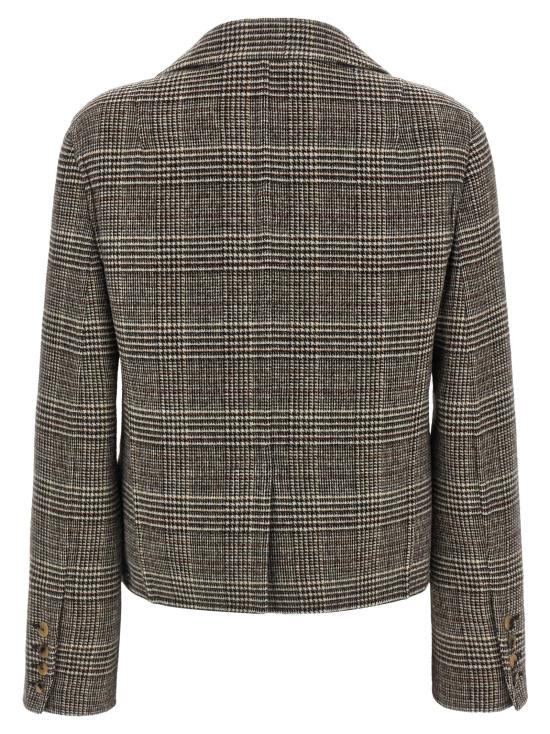 26FW 에르마노 설비노 수트 자켓 크롭 체크 블레이저 멀티컬러 - ERMANNO SCERVINO