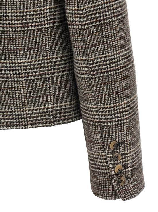 26FW 에르마노 설비노 수트 자켓 크롭 체크 블레이저 멀티컬러 - ERMANNO SCERVINO