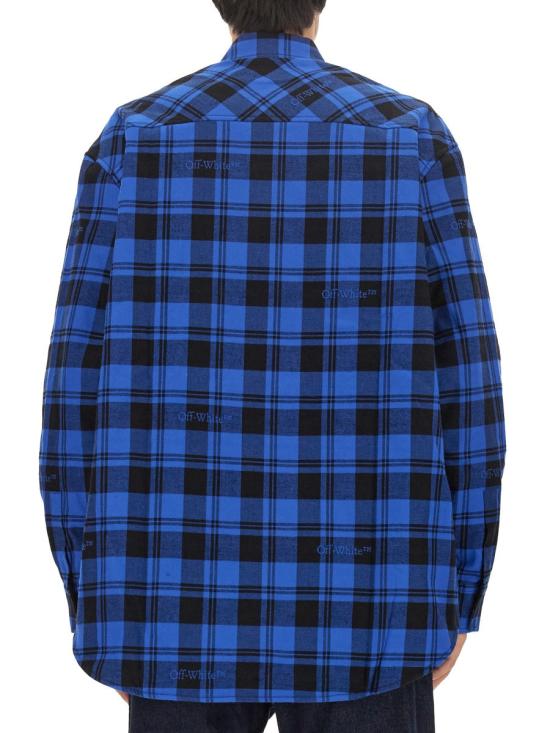  오프화이트 셔츠 OMES003 F23FAB0014800 BLUE
