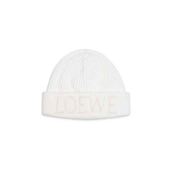 26FW 로에베 울 니트 비니 F540257X23 2100 WHITE DOM - LOEWE