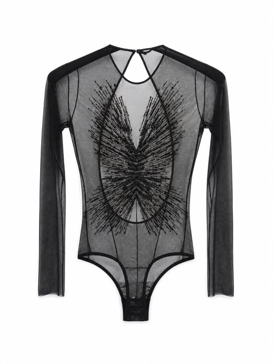  아멘쿠튀르 바디수트 티셔츠 AMW26704 BLACK - AMEN COUTURE