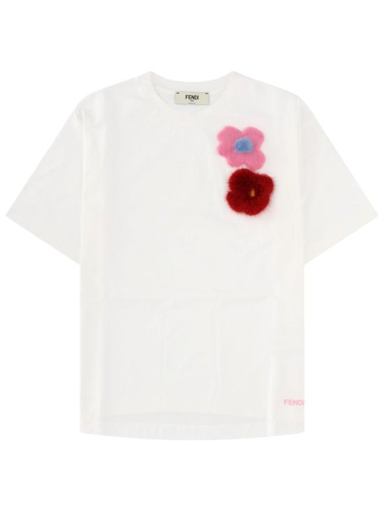 26SS 펜디 저지 티셔츠 FS9776 AOUHF0ZNM WHITE